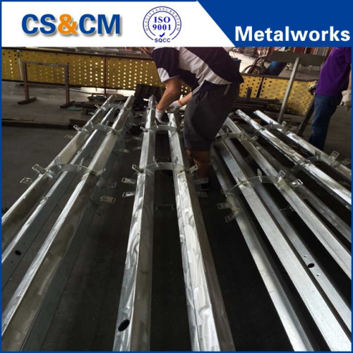sheet metal Hot Galvanized steel seating and Light Pole fabrication