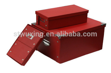 handmade foldable document storage box