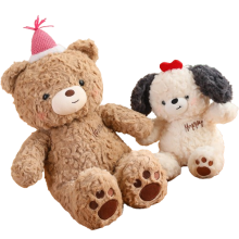 Custom Valentine Teddy Bears and Plush Toys: Black, White, Rabbits, and Dogs