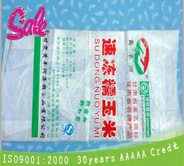 printed transparent plastic woven fabric bags