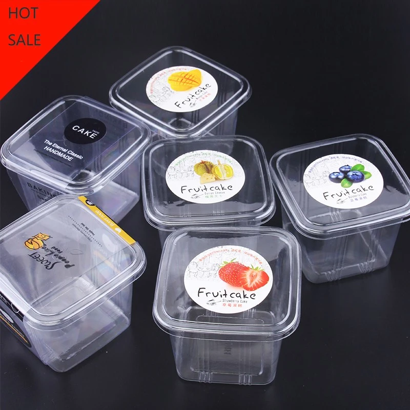 Pet Clear Plastic Compartment Take Away Salad Food Container Tray 7