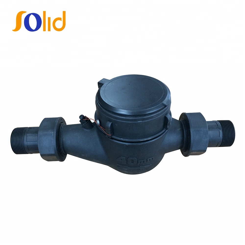 ISO4064 Classs B Standard DN40 Plastic Nylon Body Multi Jet Wet Dial Type Water Flow Meter