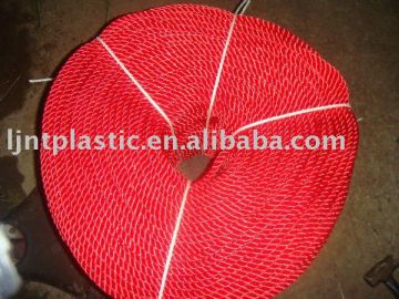 twisted red pe rope