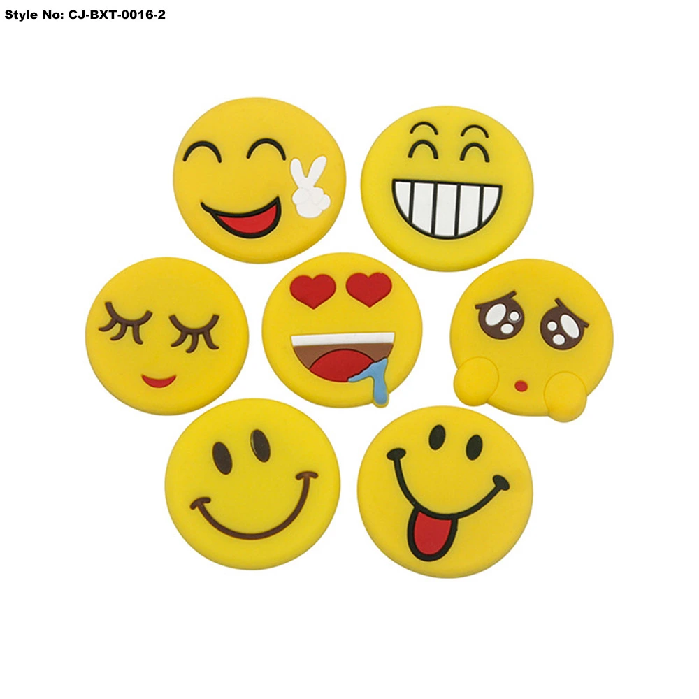 Hot Sale Smile Face PVC Round Dome Fridge Magnet Set