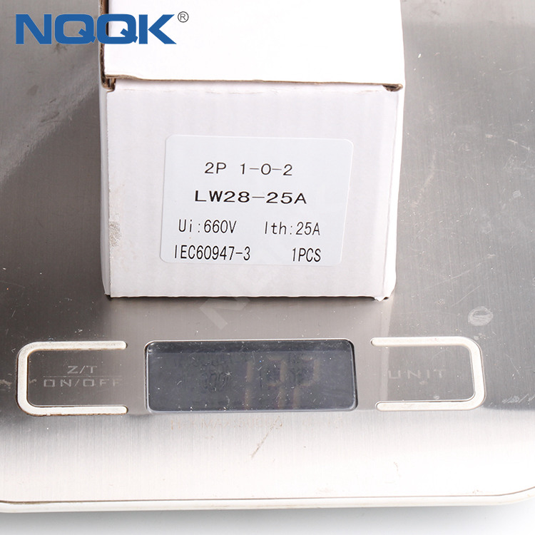 LW28-25A 2 position 2P rotary cam switch for electric motors