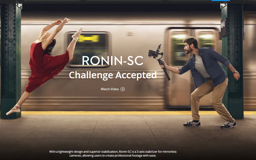 In stock DJI Ronin SC standard version Single-Handed 3 Axis Stabilizer with free ronin S/SC handgrip mount