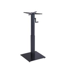 hand crank adjustable height bar metal table bas