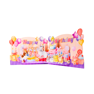 3D Happy Birthday Music Light Card