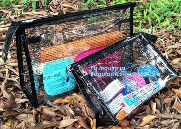 Girls PVC Glitter Cosmetic Case, travel cosmetic makeup case, makeup hanging clear pvc cosmetic cases for travel