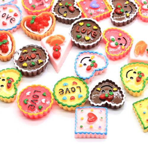 Résine Coloré Gâteaux Artisanat Flatback Cabochon Scrapbooking Décorations Fit Pinces À Cheveux Embellissements Perles Bricolage