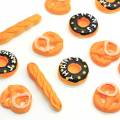 Bulk Donut Broden Dessert Vormige Plaksteen Hars Voedsel Cabochon DIY Speelgoed Decoratie Keuken Deck Ornamenten Kralen