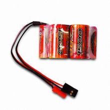 1,500mAh Battery Pack for RC Toys, with Futaba Plug, RC Receivers/Transmitters, and 6V Voltage