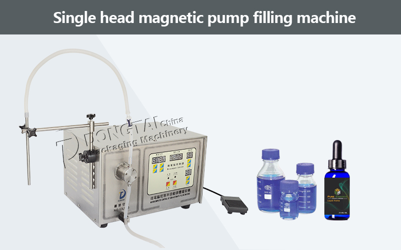 High precision magnetic  pump  liquid  filling semi-automatic magnetic filling machine