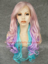 Kim Kardashian Long Wavy Multi Color Synthetic Lace Front Wig