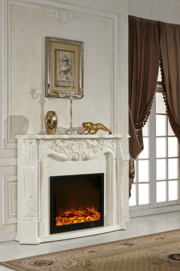 Fireplace Gelbox With Wood Mantel