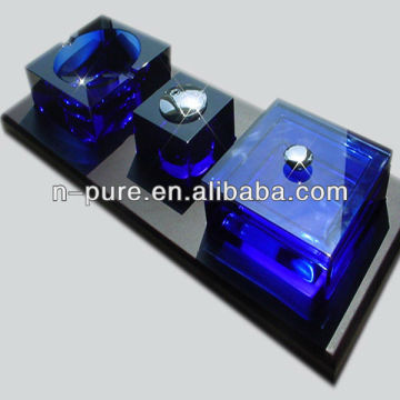 Customized Blue Crystal Ashtrays