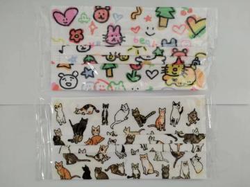 Disposable printed flat mask