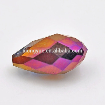 Jewelry making diy purple coating long drop crystal beads craft