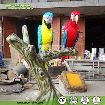 Life Like Garden Decoration Life Size Animal Parrot Model