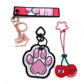 DIY Anime Embroidery Keychain Jet Tag Key Holder