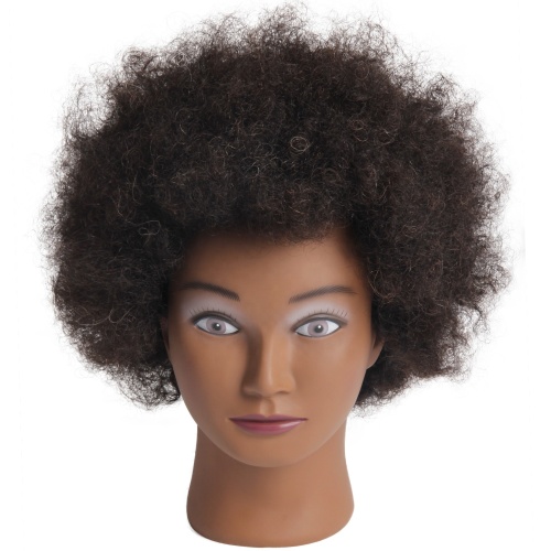 Human Hair Afro Hairdresser Training Head Manikin Cosmetology Mannequin head hair extension