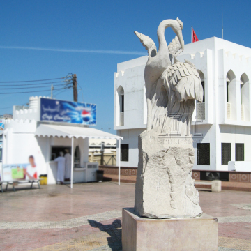 Carved garden white marble animal statue stone crane sculpture