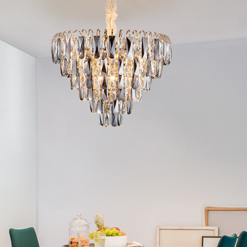 I-LEDER kwiGumbi lokuHlala iCrystal Chandelier Izibane