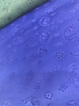 Blue Flower Water Drop Jacquard Lining