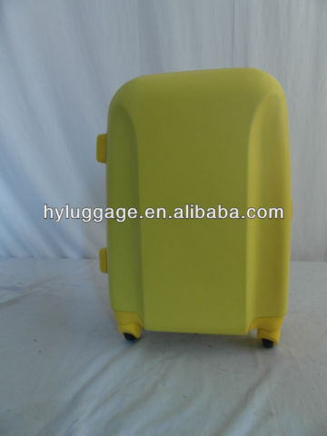 ABS + PC film luggage 360 degree rotational wheels/trolly luggage