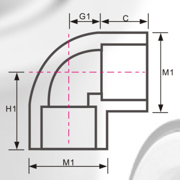 Coude Upvc 90 ° Gris DIN PN16