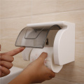 Hogar Baño Montado en la pared Material ABS Soporte de papel higiénico blanco Soporte para teléfono móvil Soporte para papel higiénico