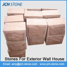 China sell pure beige buliding artificial stones for exterior wall house