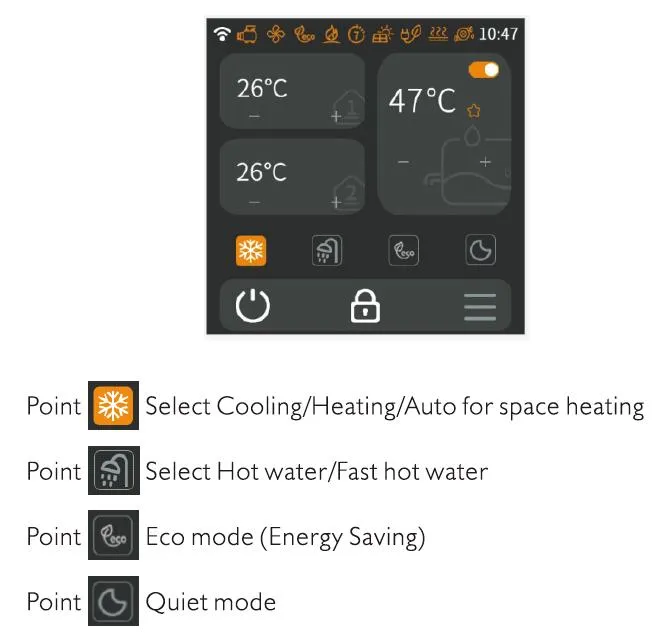 R32 Split Inverter System Heater Air to Water Heat Pump for Central House Heating Cooling and Domestic Hot Water