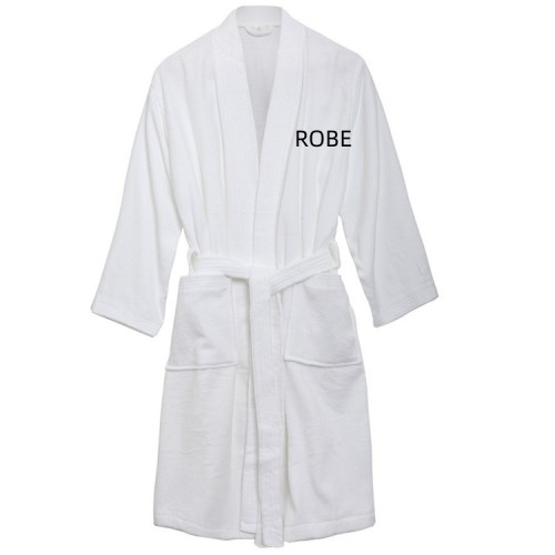 فندق Bathrobe مخصص للقطن تيري رداء الحمام مع شعار