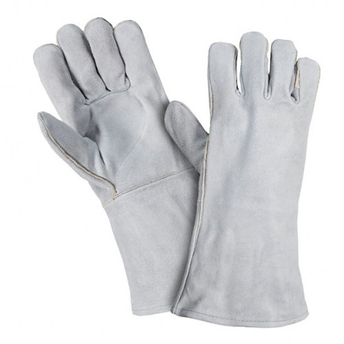 Guantes de cuero de soldadura de protección de trabajo industrial de piel de vaca