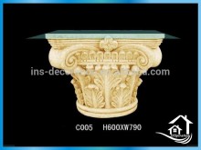 Stone pedestal table base