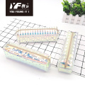 Popular simple color embroidery partysu pu pencil case