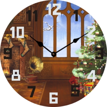 Christmas Festival Decoration Glass Clock