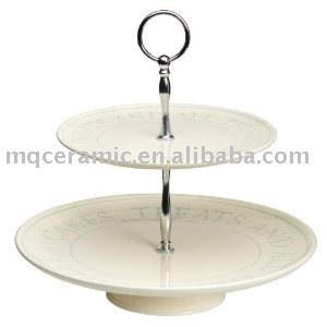 Ceramic cake plate