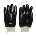 Schwarzer PVC-beschichtetes Handschuh.