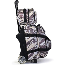 Double Roller 2 Ball Bowling Bag with Separate Shoe Compartment - Heavy Duty & Free Sample