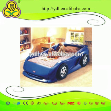 Funny plastic blue inflatable kids car beds