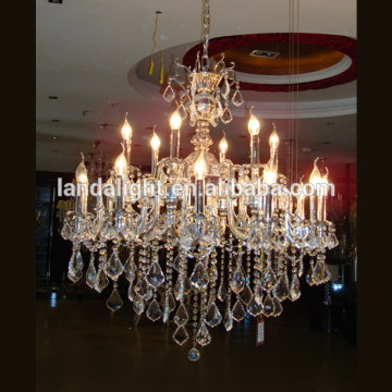 Antique Brass Crystal Chandelier