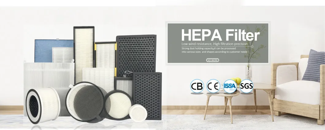 OEM HEPA Filtros De Aire 0.3 Micron H12 H13 H14 Cabin Activated Carbon Filter Home Replacement Air Purifier HEPA Filters