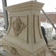 Customized hand carved kitchen marble range hoods