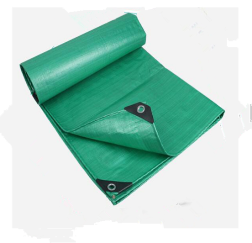 Green color PE tarpaulin for storage