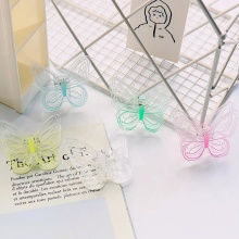Multicolor Cute Butterfly Acrylic Binder Clips - Office & School Decorative Stationery