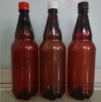 1L 1000ml Amber Empty Beer Bottles Plastic PET Beer Bottles