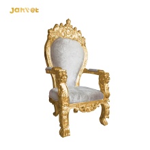 Wedding Royal Throne Armchair King Brown Velvet Throne Chairs