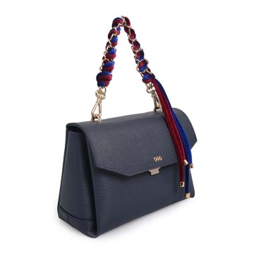 Fashion Contrast Color Tassel Decoration Ladies Tote Handbag